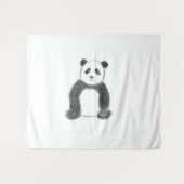 Schets van zwarte en witte panda wandkleed (Voorkant (horizontaal))