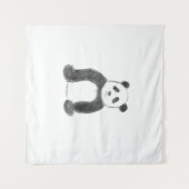 Schets van zwarte en witte panda wandkleed (Voorkant (horizontaal))