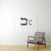 Schets van zwarte en witte panda wandkleed (In Situ (horizontaal))