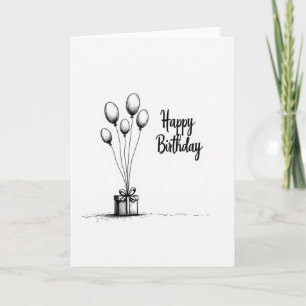 Schets Verjaardags Cadeaubon Kaart