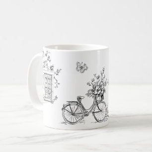 Schets Verzameling Vintage Doodles Koffiemok