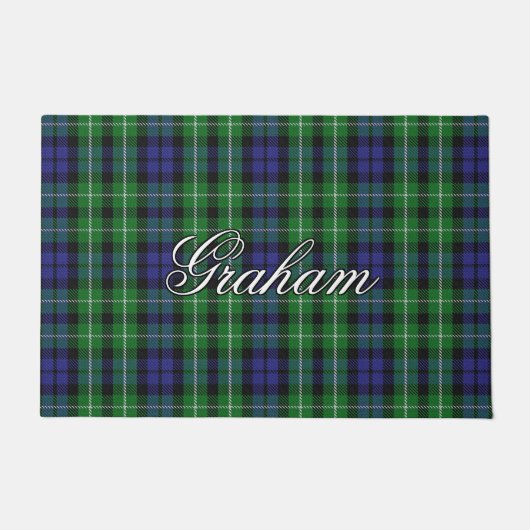 Schets Vista Clan Graham Tartan Pset Deurmat (Voorkant)