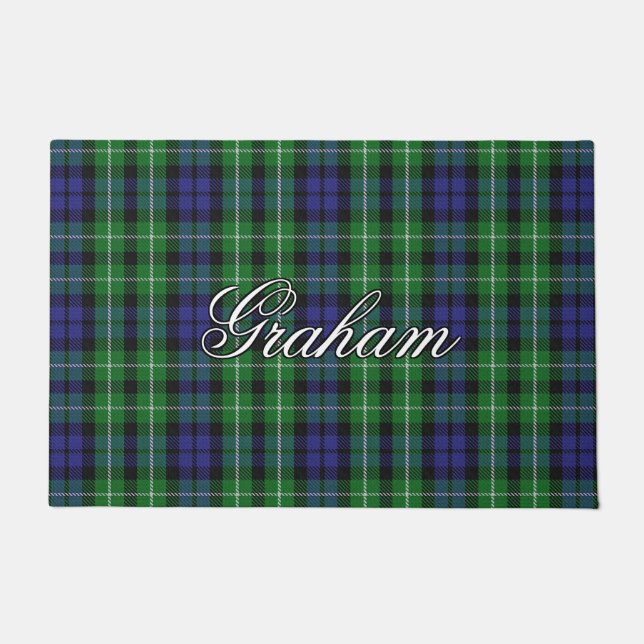 Schets Vista Clan Graham Tartan Pset Deurmat (Voorkant)