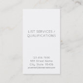 Schets voor architectonisch gebruik Verticaal zwar Visitekaartje (Achterkant)