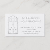 Schets voor architectuurhuis Tekening zwart-wit Visitekaartje (Voorkant)