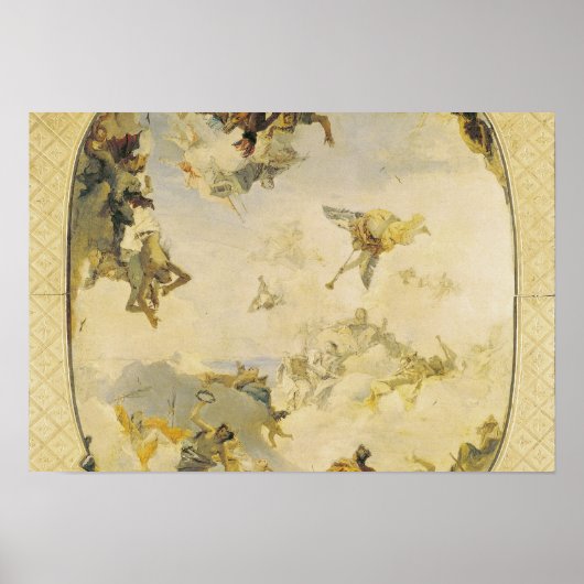 Schets voor de Apotheose van de familie Pisani Poster (Voorkant)