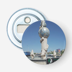 Schets voor de bewoners van de zee button flesopener