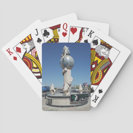Schets voor de bewoners van de zee pokerkaarten (Achterkant)