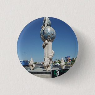 Schets voor de bewoners van de zee ronde button 3,2 cm