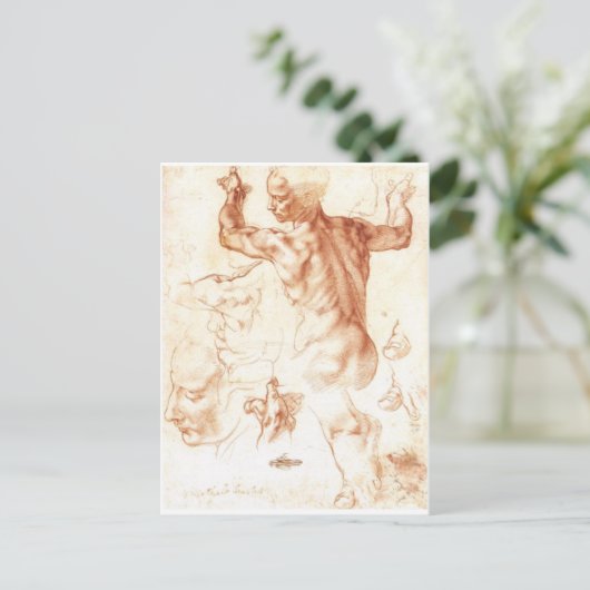 Schets voor de Libische Sybil Briefkaart (Staand voorkant)