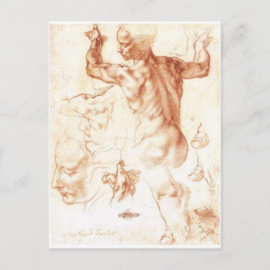 Schets voor de Libische Sybil Briefkaart (Voorkant)