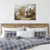 Schets voor de slag om Yorktown Canvas Afdruk (Insitu (Slaapkamer))
