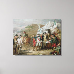 Schets voor de slag om Yorktown Canvas Afdruk