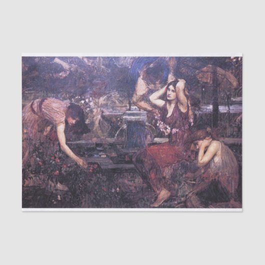 Schets voor Flora en de Zephyrs Tissuepapier (Voorkant)