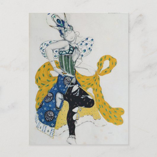 Schets voor het ballet "La Peri" Briefkaart (Voorkant)