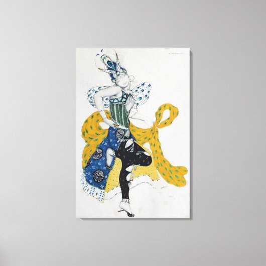 Schets voor het ballet "La Peri" Canvas Afdruk (Voorkant)