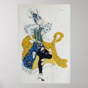 Schets voor het ballet "La Peri" Poster