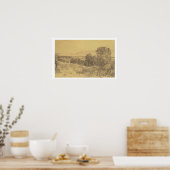 Schets voor het schilderen ingang naar Fen Lane Poster (Keuken)