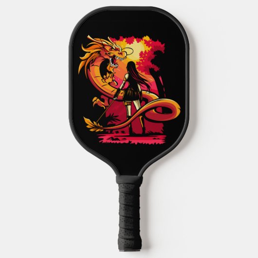 Schets voor inktdrakenschets pickleball paddle (Voorkant)