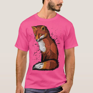 Schets voor kunstwerken van een Fo, inktplatter 26 T-shirt