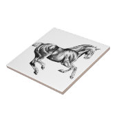 Schets voor paardentrekken, handgemaakt tegeltje (Zijkant)