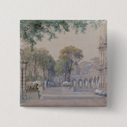 Schets voor Tchaikovsky's ballet Vierkante Button 5,1 Cm (Voorkant)