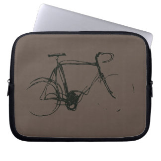 Schets wegracefiets laptop sleeve