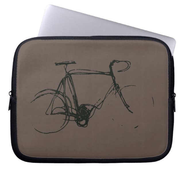 Schets wegracefiets laptop sleeve (Voorkant)