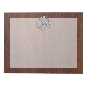 Schets Zeevaart Vlag Anker Sterren Symbool Notitieblok