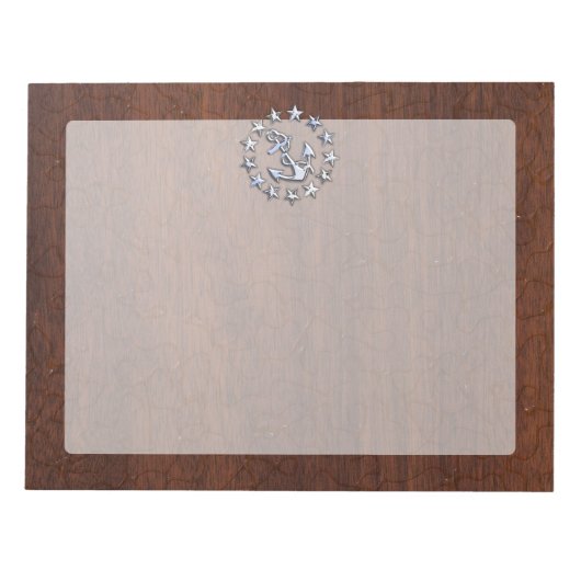 Schets Zeevaart Vlag Anker Sterren Symbool Notitieblok (Voorkant)