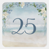 Schets Zeevaartnet en Boog voor 25-jarig jubileum Vierkante Sticker (Voorkant)