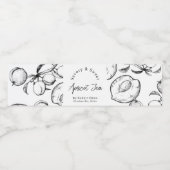 Schets Zelfgemaakte Abrikozenjam Wrap-around Label Waterfles Etiket (Enkel label)