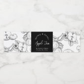 Schets Zelfgemaakte Apple Jam Wrap-around Label Waterfles Etiket (Enkel label)