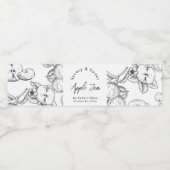 Schets Zelfgemaakte Apple Jam Wrap-around Label Waterfles Etiket (Enkel label)