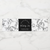 Schets zelfgemaakte Blueberry Jam Wrap-around Labe Waterfles Etiket (Enkel label)