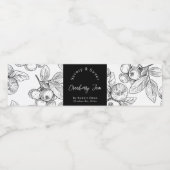 Schets Zelfgemaakte Cranberry Jam Wrap-around Labe Waterfles Etiket (Enkel label)