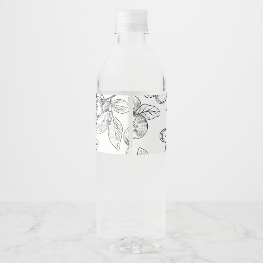 Schets Zelfgemaakte Cranberry Jam Wrap-around Labe Waterfles Etiket (Achterkant)