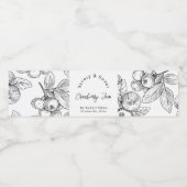 Schets Zelfgemaakte Cranberry Jam Wrap-around Labe Waterfles Etiket (Enkel label)