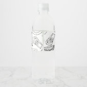 Schets zelfgemaakte watermeloenjam wikkel-etiket waterfles etiket (Achterkant)