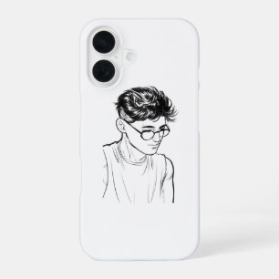 Schets Ziel Kunst Jongen – Op maat gemaakte iPhone 16 Hoesje