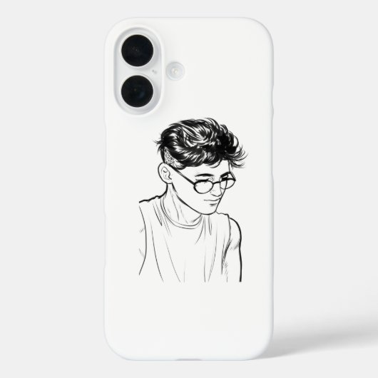 Schets Ziel Kunst Jongen – Op maat gemaakte iPhone Case-Mate iPhone Case (Achterkant)