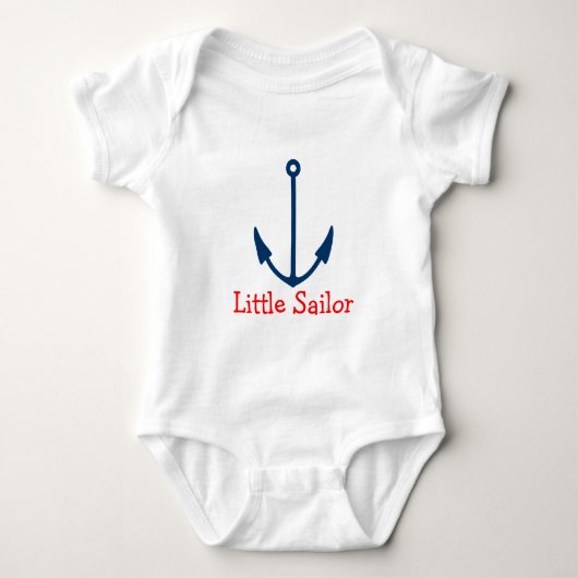 Schetsanker babysok | Kleine zeiler Romper (Voorkant)