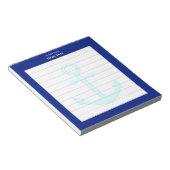 Schetsanker & Blauwe Frame Notitieboek Notitieblok (Schuin)