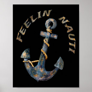 Schetsanker Leuke Bootvaren Zeilen Gevoel Nautisch Poster
