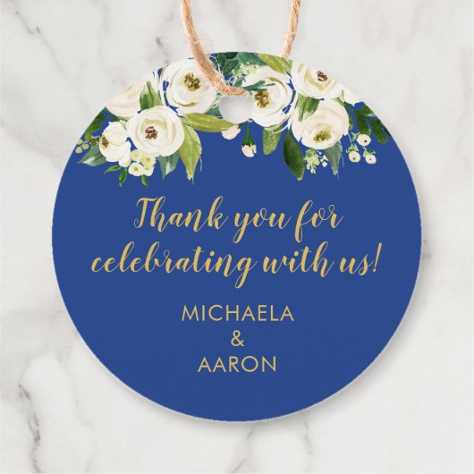 Schetsanker met hartmonogram bedankjes labels (Achterkant)