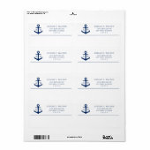 Schetsanker Monogram Zakelijk Retouradres Etiket (Full Sheet)