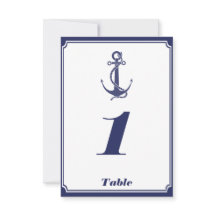 Schetsanker op Trouwkaart Marine