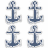 Schetsanker & Touw Marine Wit ID836 Sticker (Voorkant)