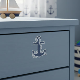 Schetsanker & Touw Marine Wit ID836 Sticker