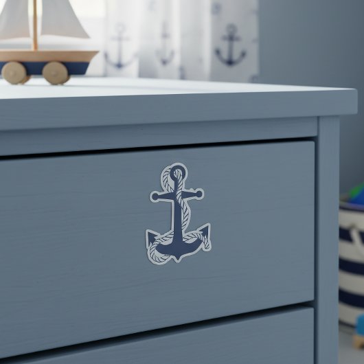 Schetsanker & Touw Marine Wit ID836 Sticker